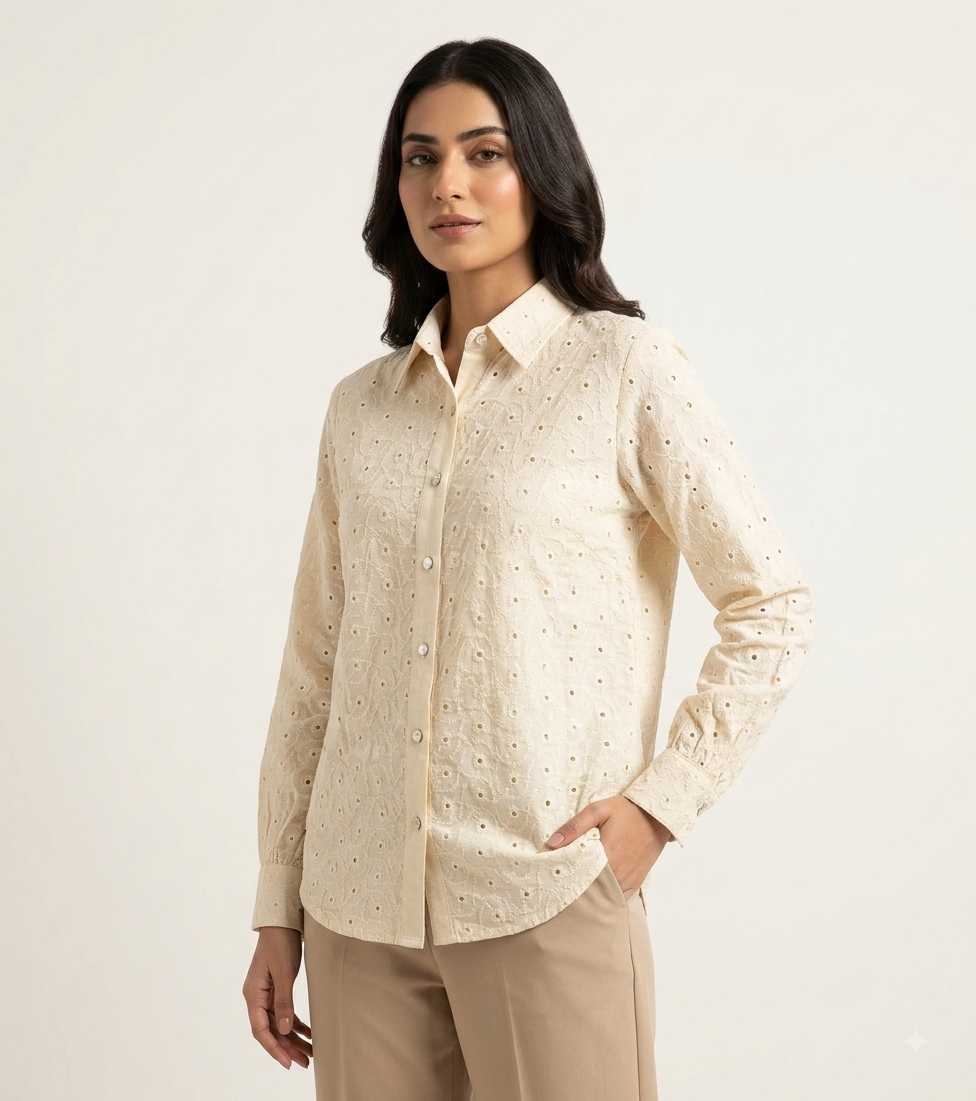 Women chikankari cotton Shirt