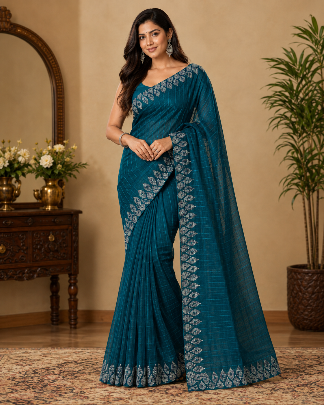Georgette Silk Designer Saree - Image 2