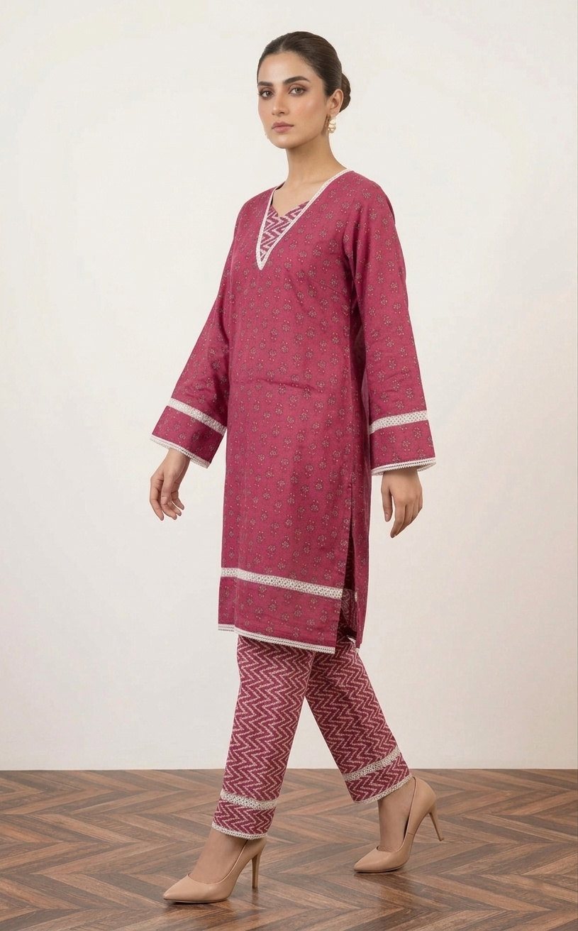 Women Rani pink Co-ords set - Image 3