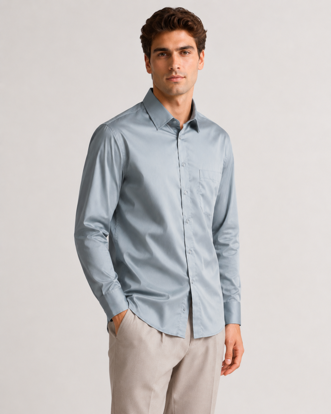 Light Blue mens shirt - Image 3