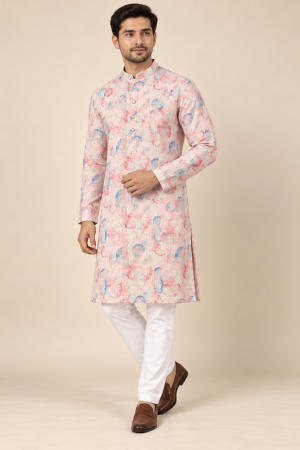 Men’s Printed Kurta Pajama Set