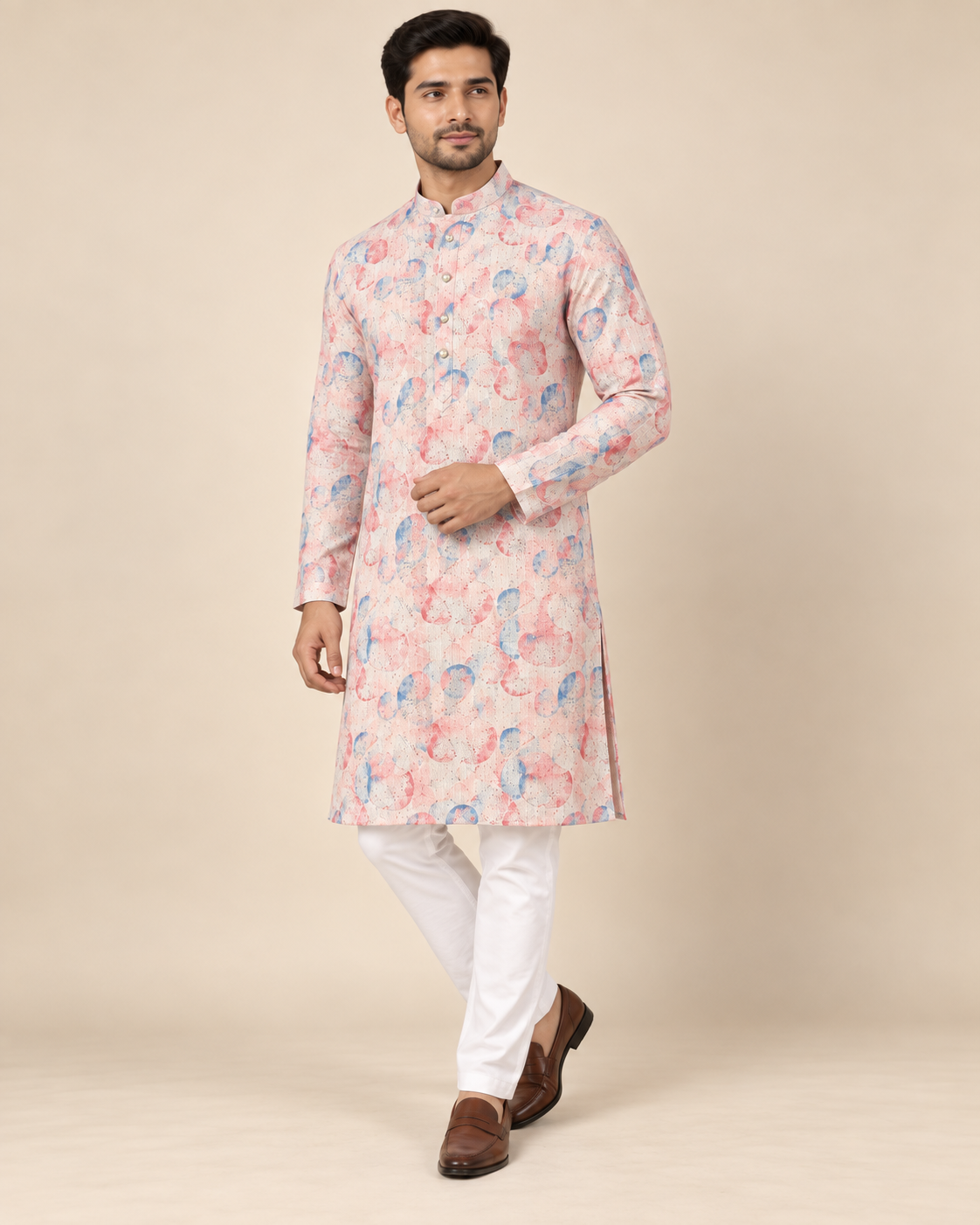 Men’s Printed Kurta Pajama Set