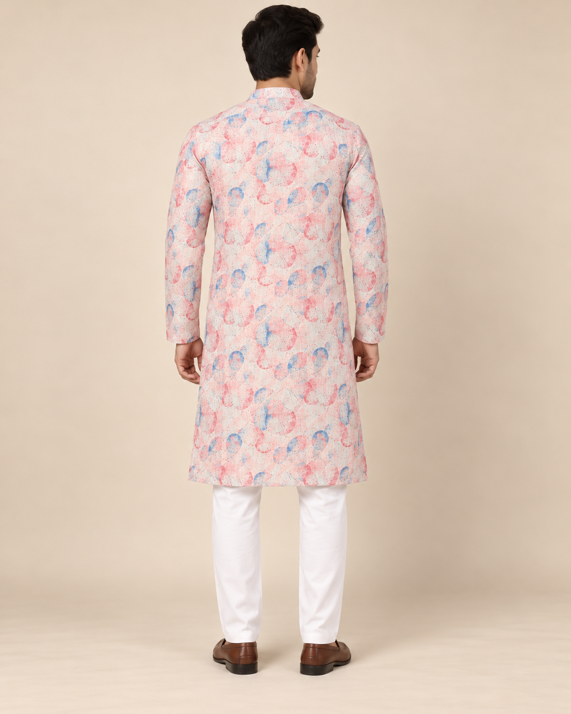 Men’s Printed Kurta Pajama Set - Image 2