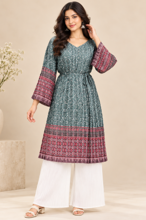 Women co-ords set  cream and white design