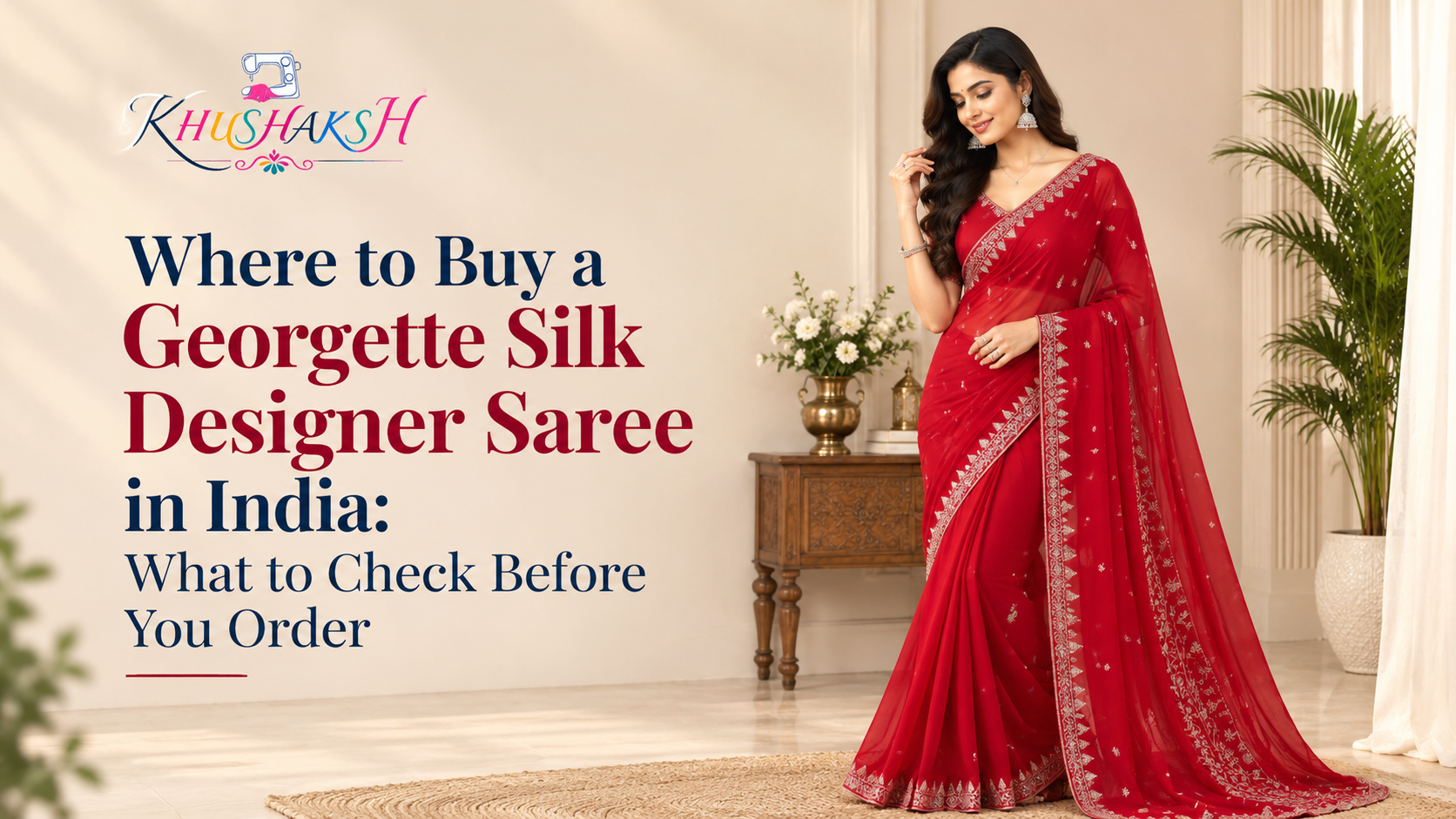 Georgette silk designer saree in a peach pink print for buying in India