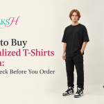 Folded personalized T-shirts with custom prints for buying in India